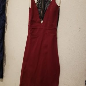 Burgandy mini dress